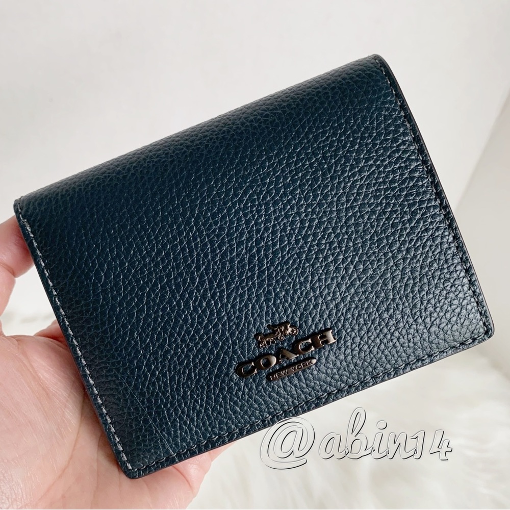 NWT Coach Small Snap Colorblock Interior Leather Wallet